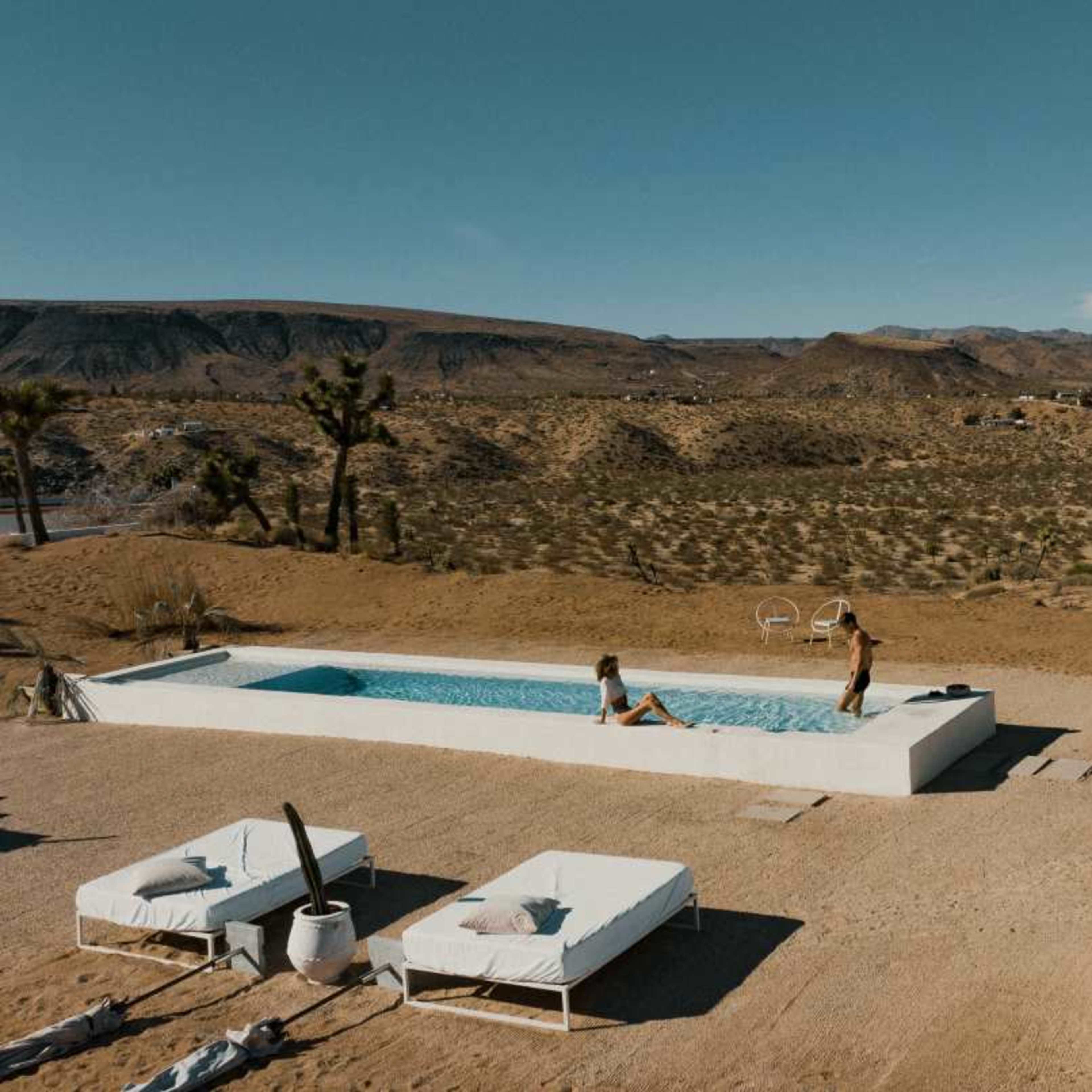 Desert Vastness White Pool Rental Image in , Yucca Valley, CA