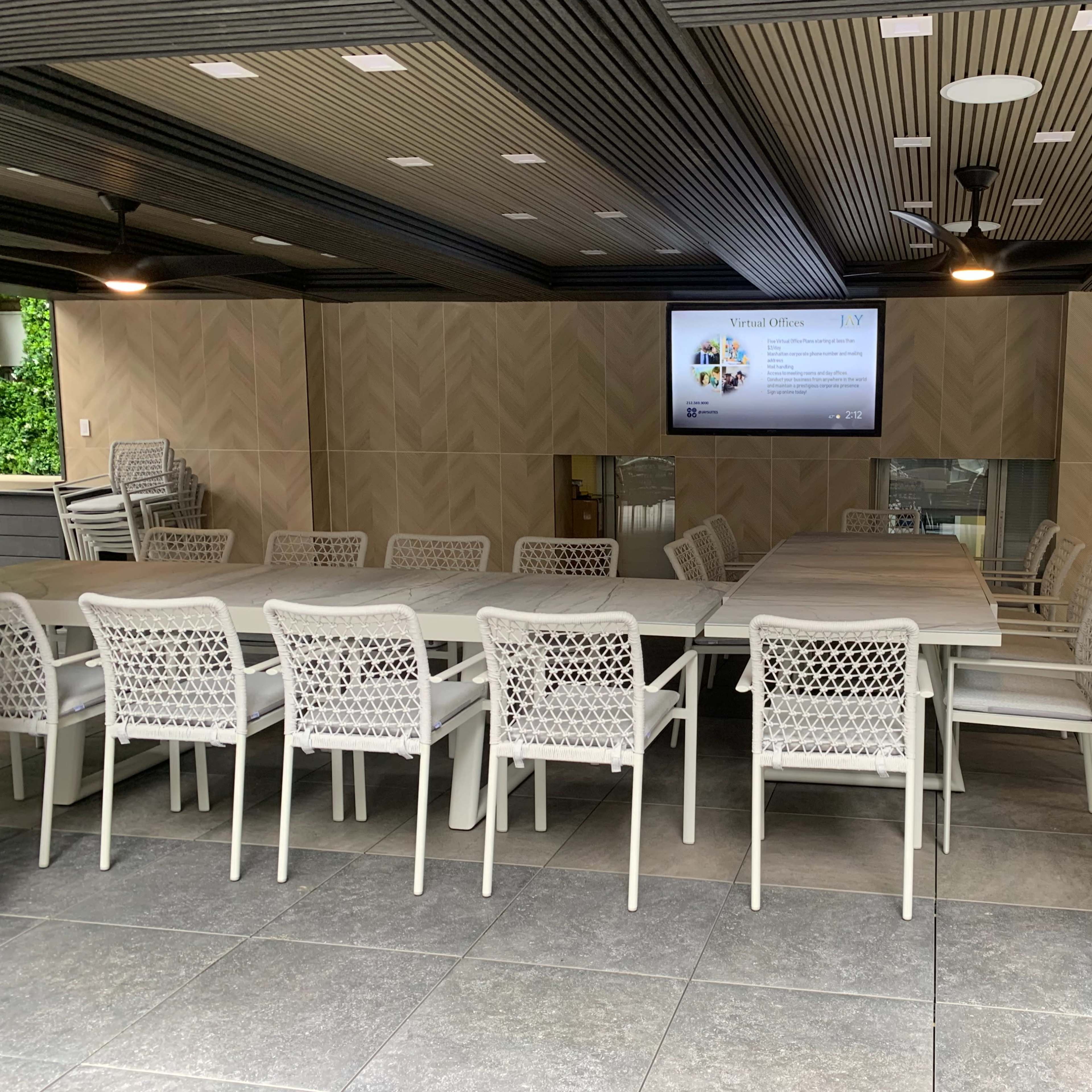 First of its Kind, Indoor/Outdoor Pergola Covered Meeting Room Space Image in Midtown Manhattan, New York, NY