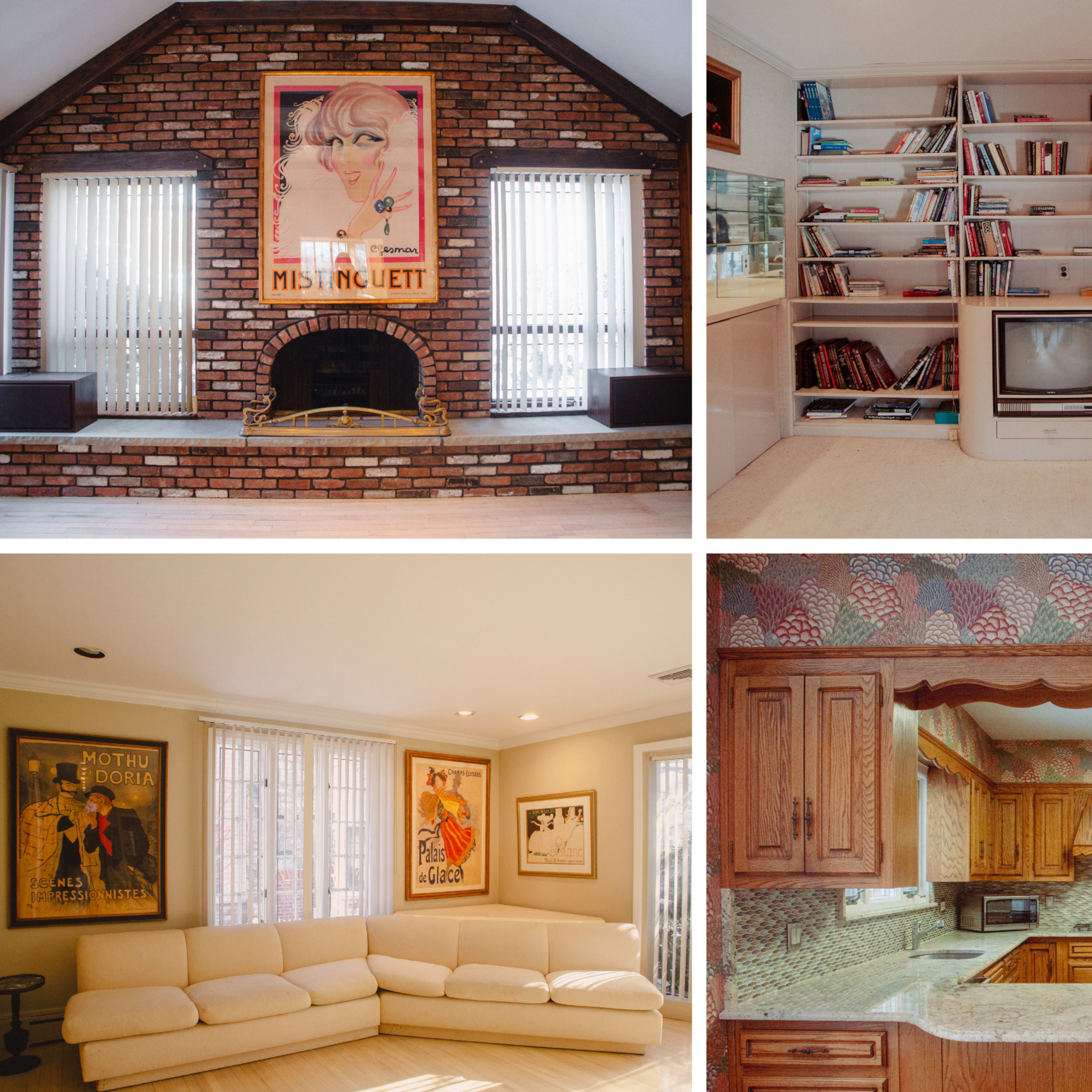 Vintage Gallery-Style Home with Stone Fireplace & Retro-Chic Bathrooms Image in Hempstead, Lawrence, NY
