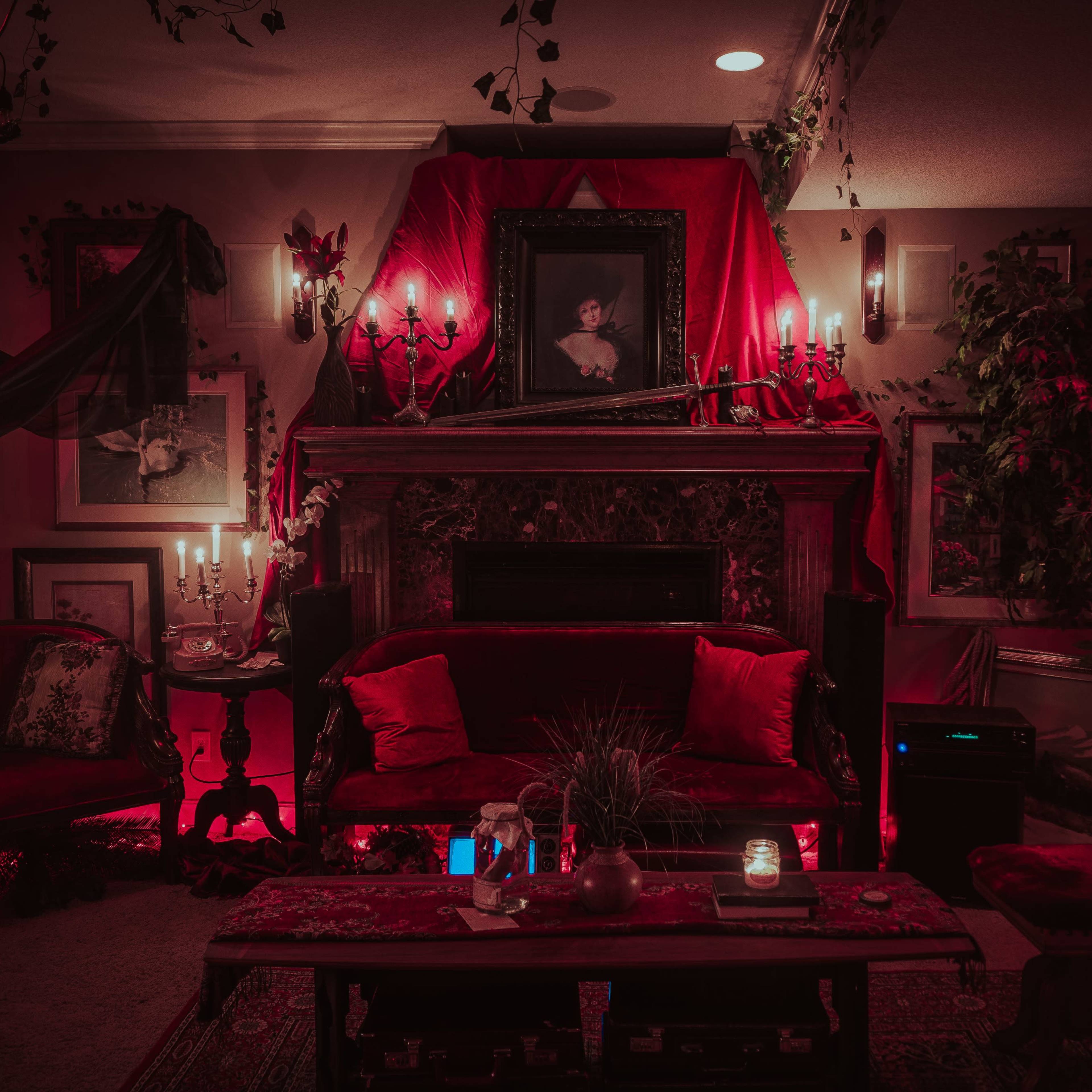 Dark & Dramatic Victorian Photography Lounge Image in The Wilderness, Overland Park, KS