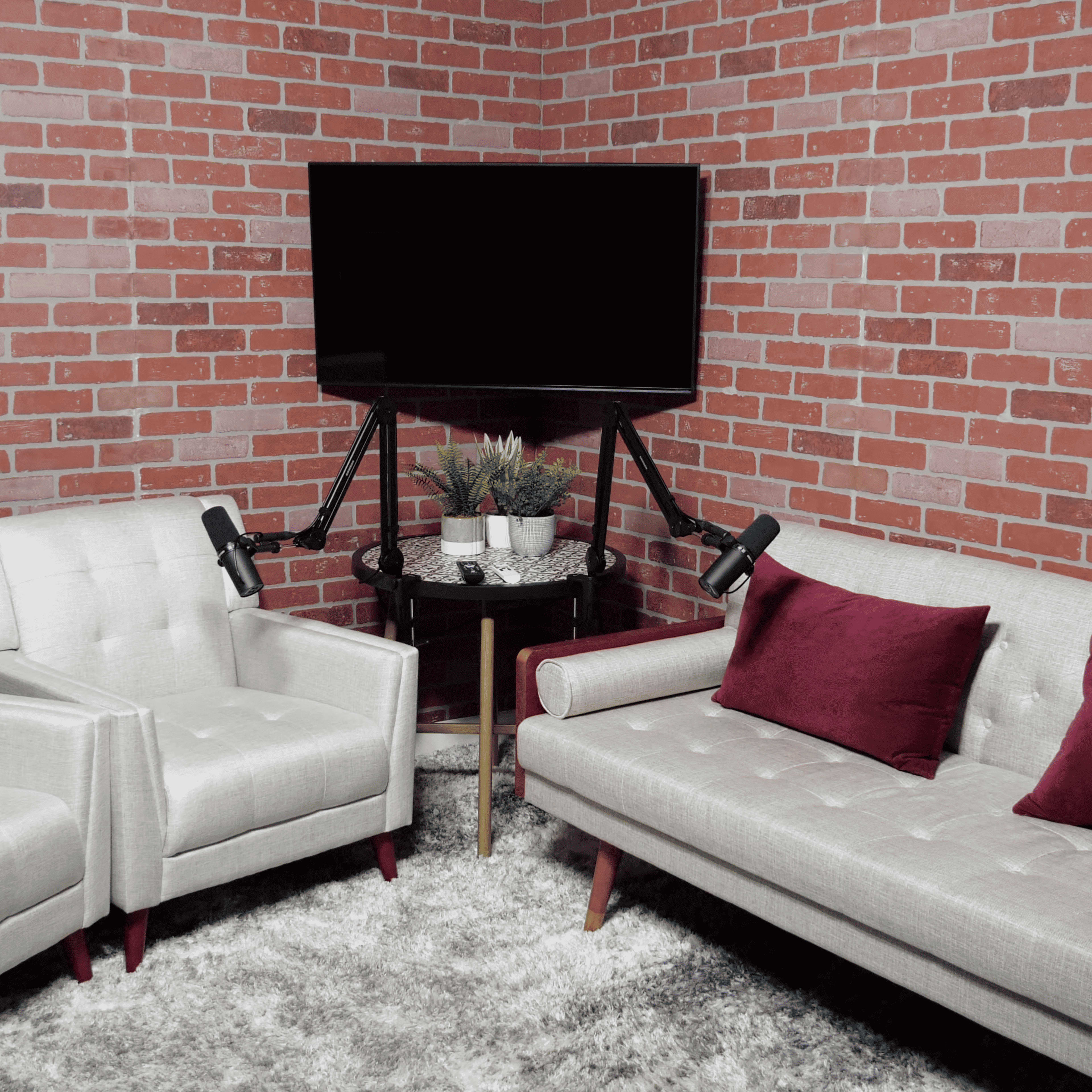 Podcast Recording Studio in Burbank - ALL LIGHTS AND AUDIO INCLUDED! - 4K Video Recording Optional! - Burbank Podcast Studios Set 2 Image in Burbank, Burbank, CA