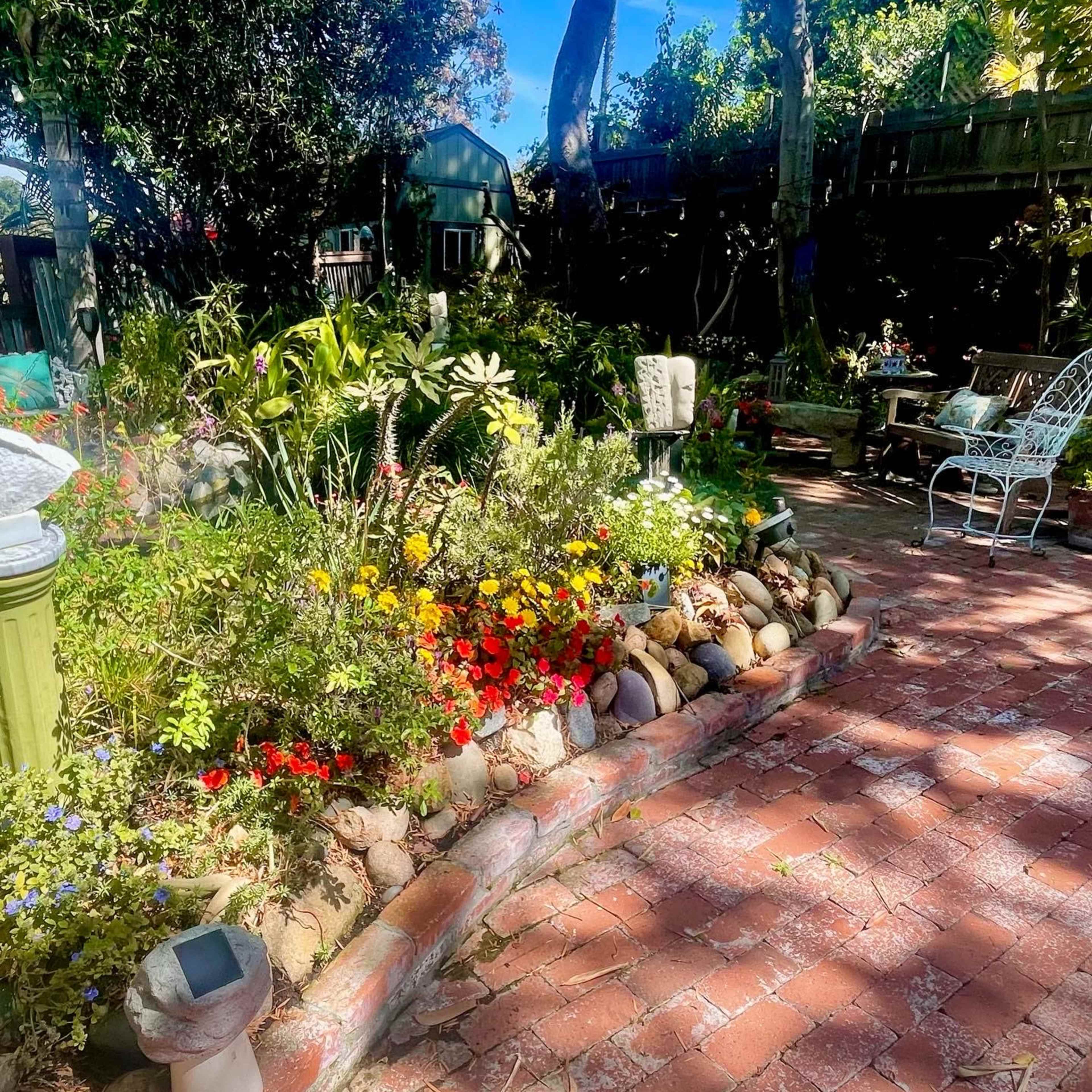 Gorgeous Bricked-In Backyard Botanical Art and Sculpture Garden on Canyon Near Downtown. Image in North Park, San Diego, CA
