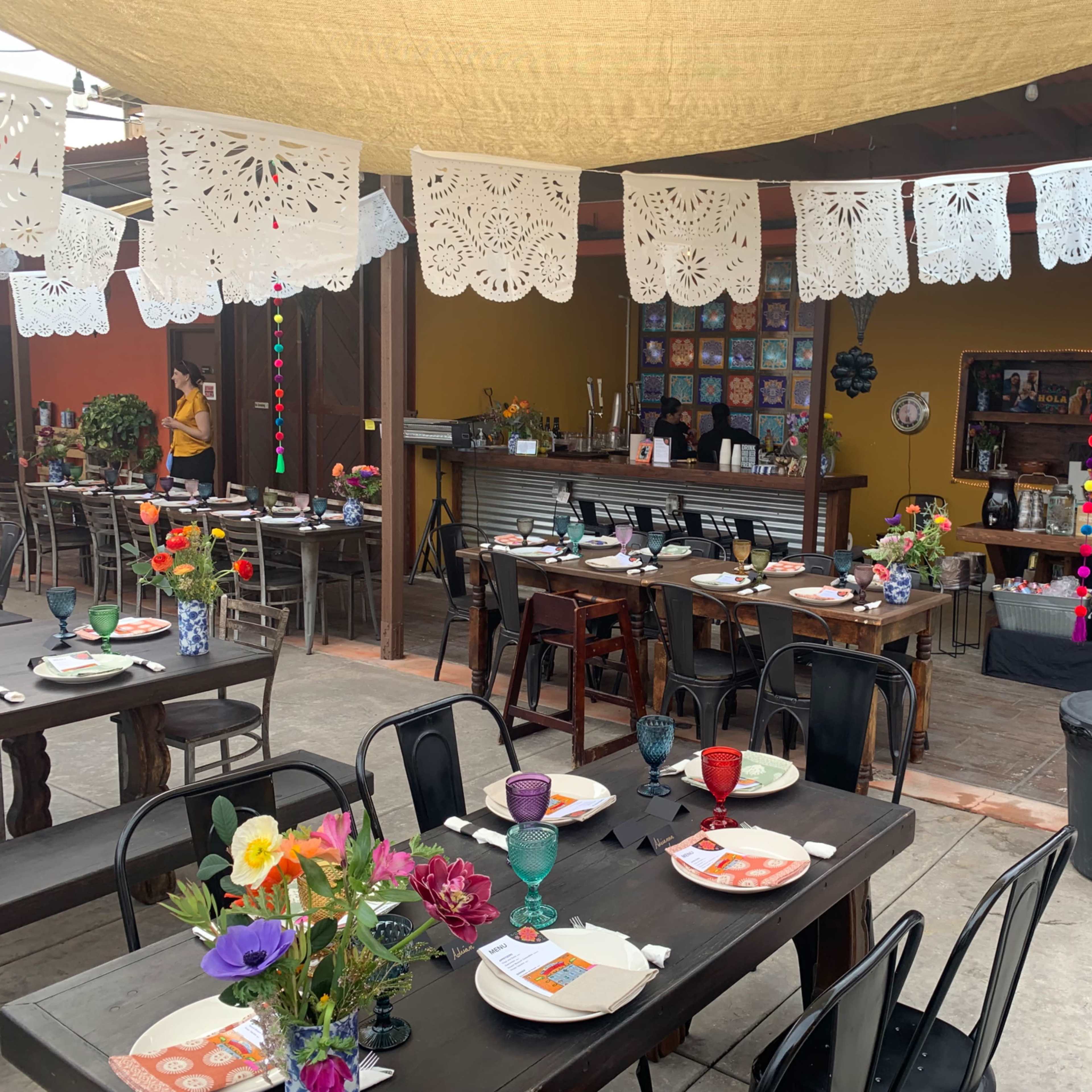 Secluded and Peaceful rustic patio in the back of the Restaurant Image in Kensington, San Diego, CA