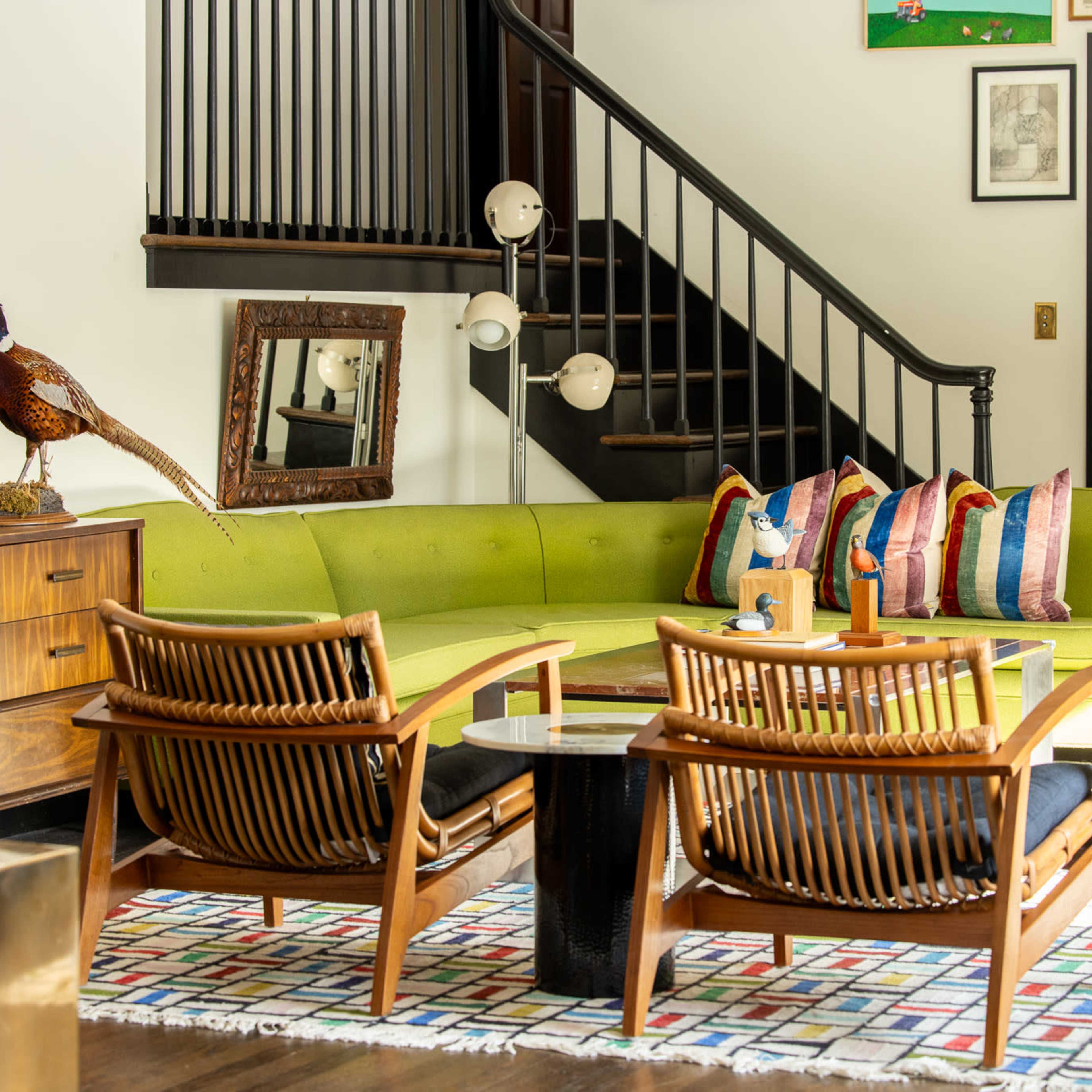Colorful mid-century home w/ pool + tennis court in Hudson Valley Image in Pawling, Pawling, NY