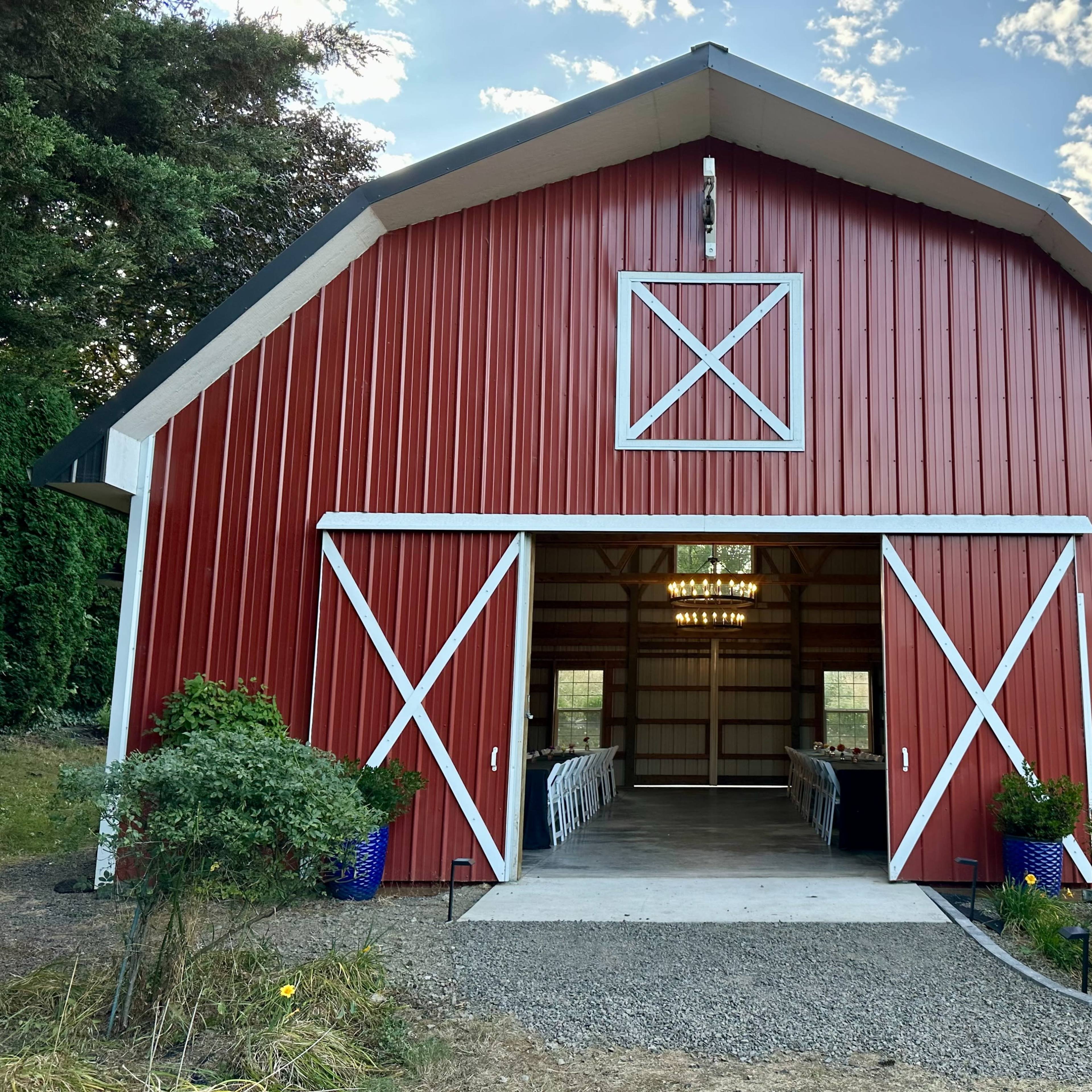 Picturesque Red Barn and Gardens For Events and Parties Image in , West Linn, OR
