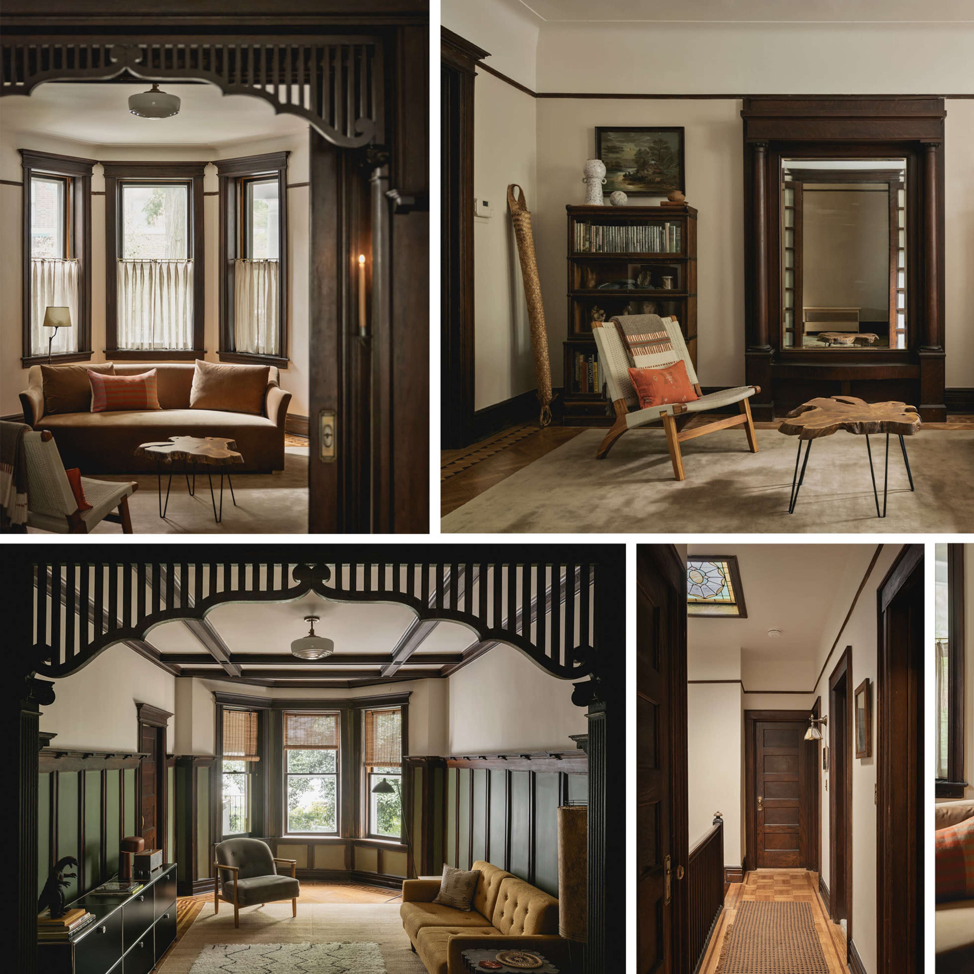 Moody, Timeworn Brooklyn Parlor with Ornate Woodwork and Vintage Charm Image in Bay Ridge, Brooklyn, NY