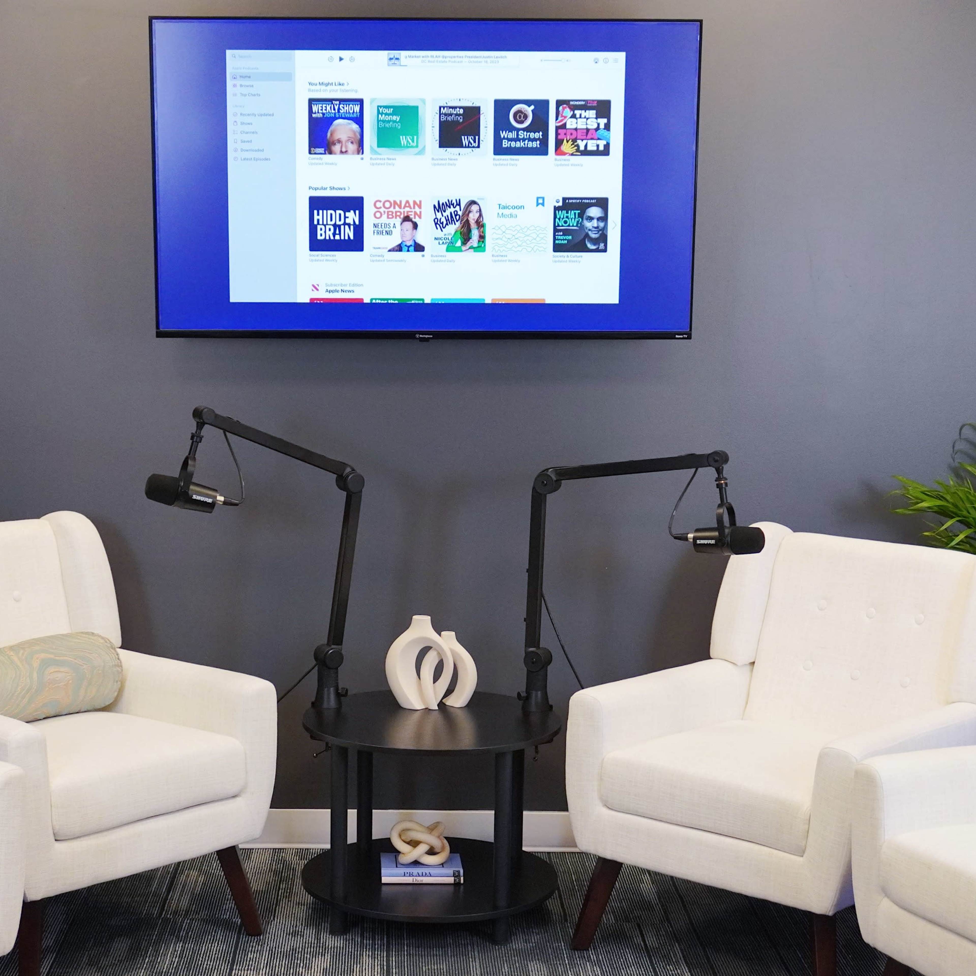 Fully Equipped New Podcast Studio with Producer in Downtown DC Image in Northwest Washington, Washington, DC