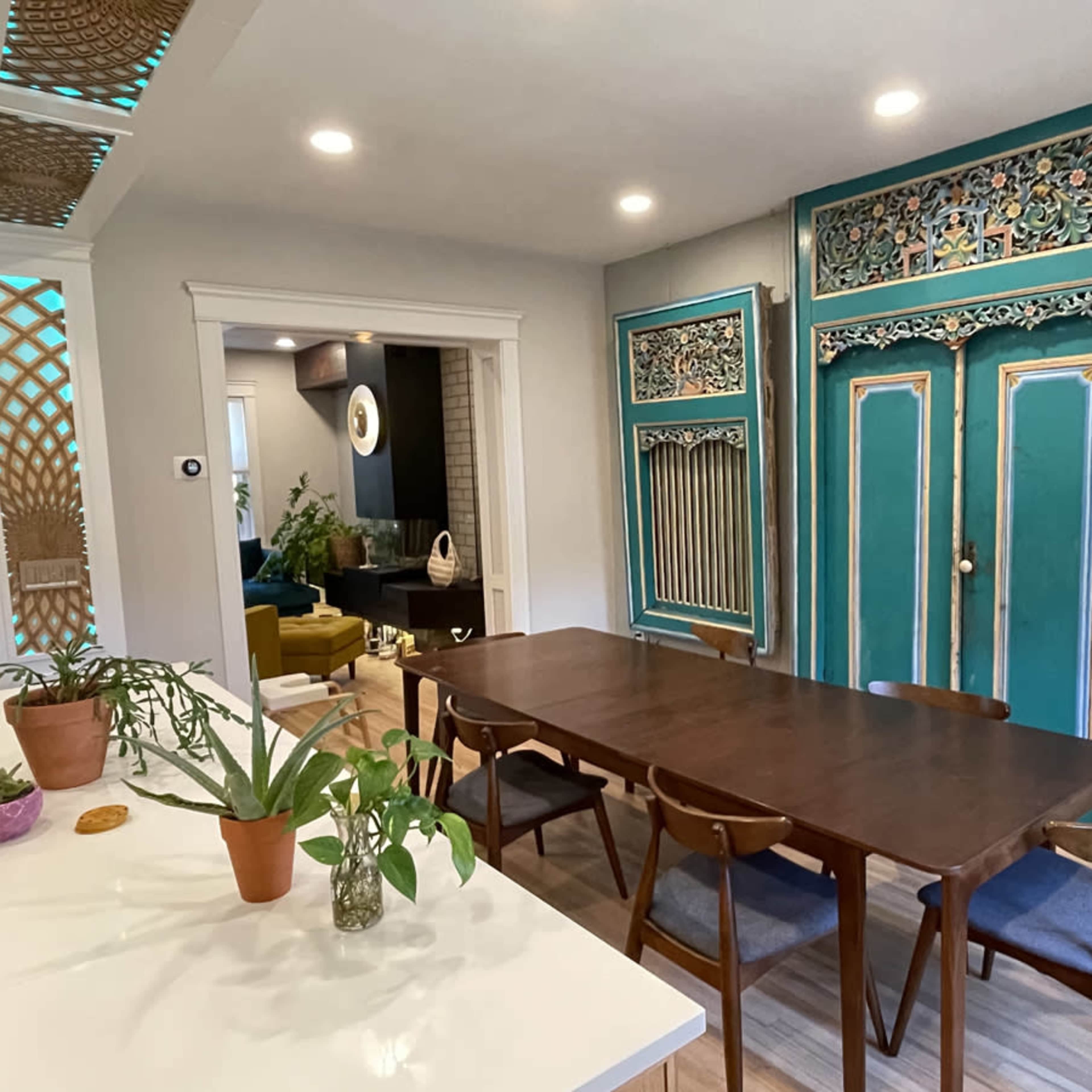 Unique art inspired urban home with dining and workshop space. Image in Central, Denver, CO