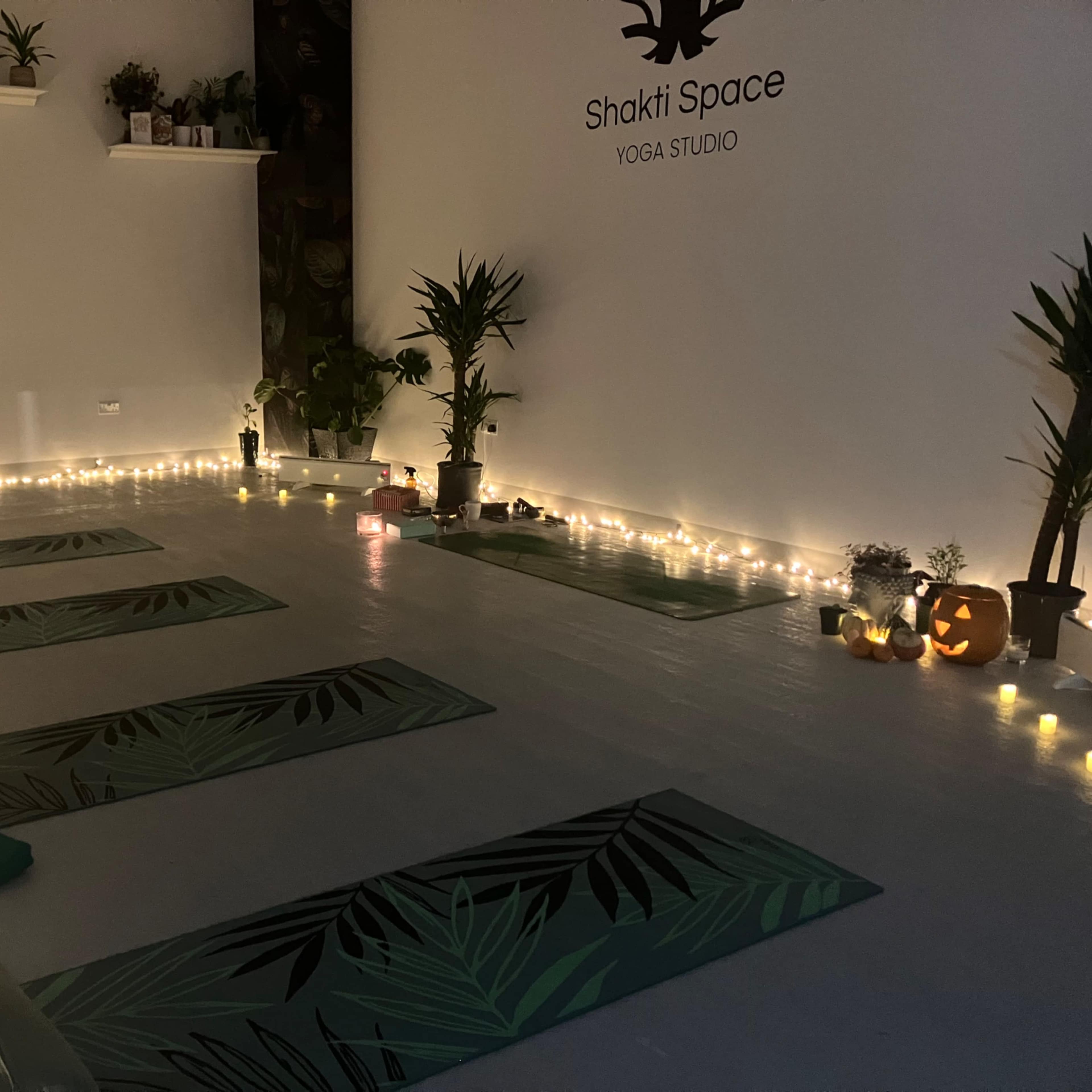 Yoga studio in urban setting, warm cozy and welcoming. Image in London, London, England