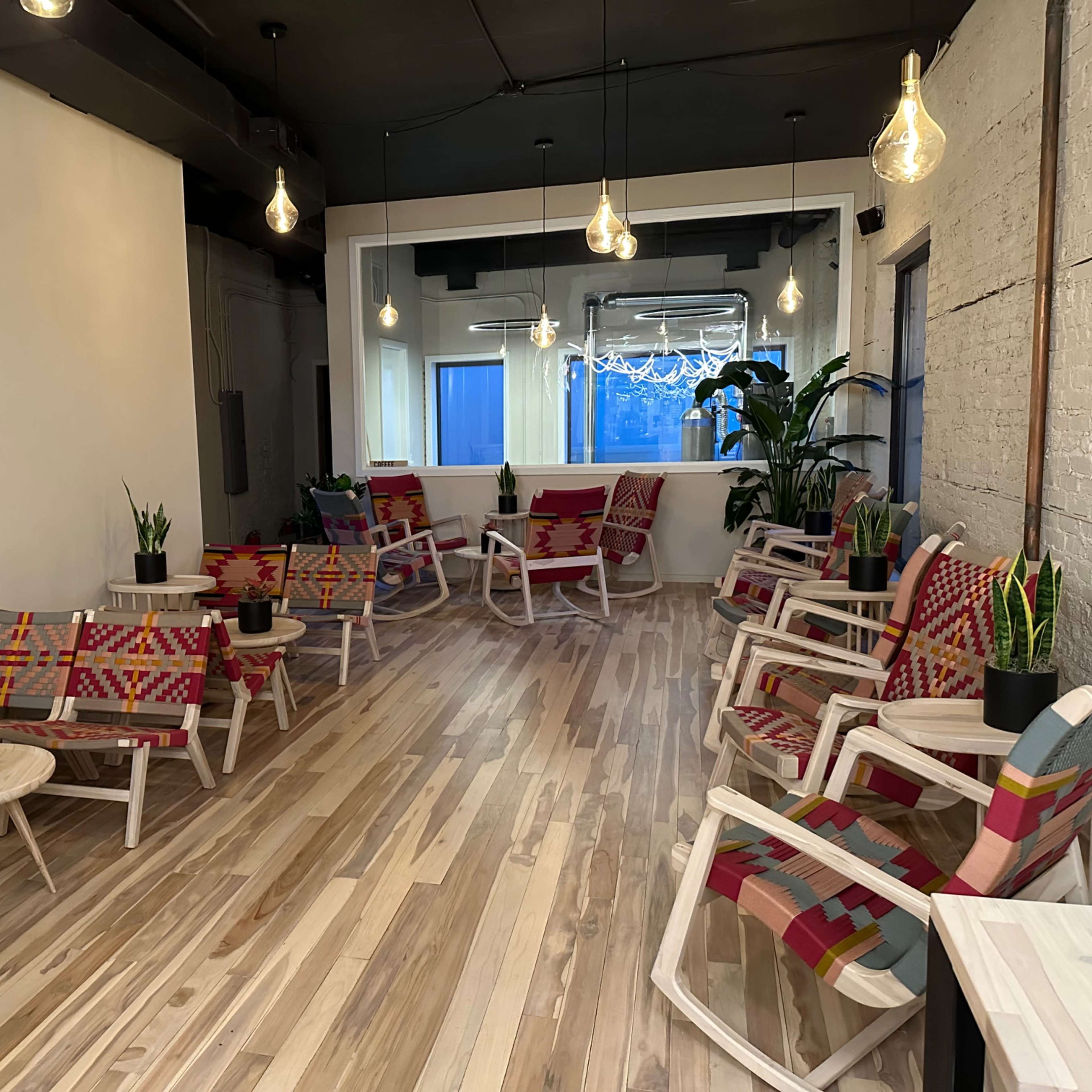 Wicker Park Cafe with Golden Interior Image in West Town, Chicago, IL
