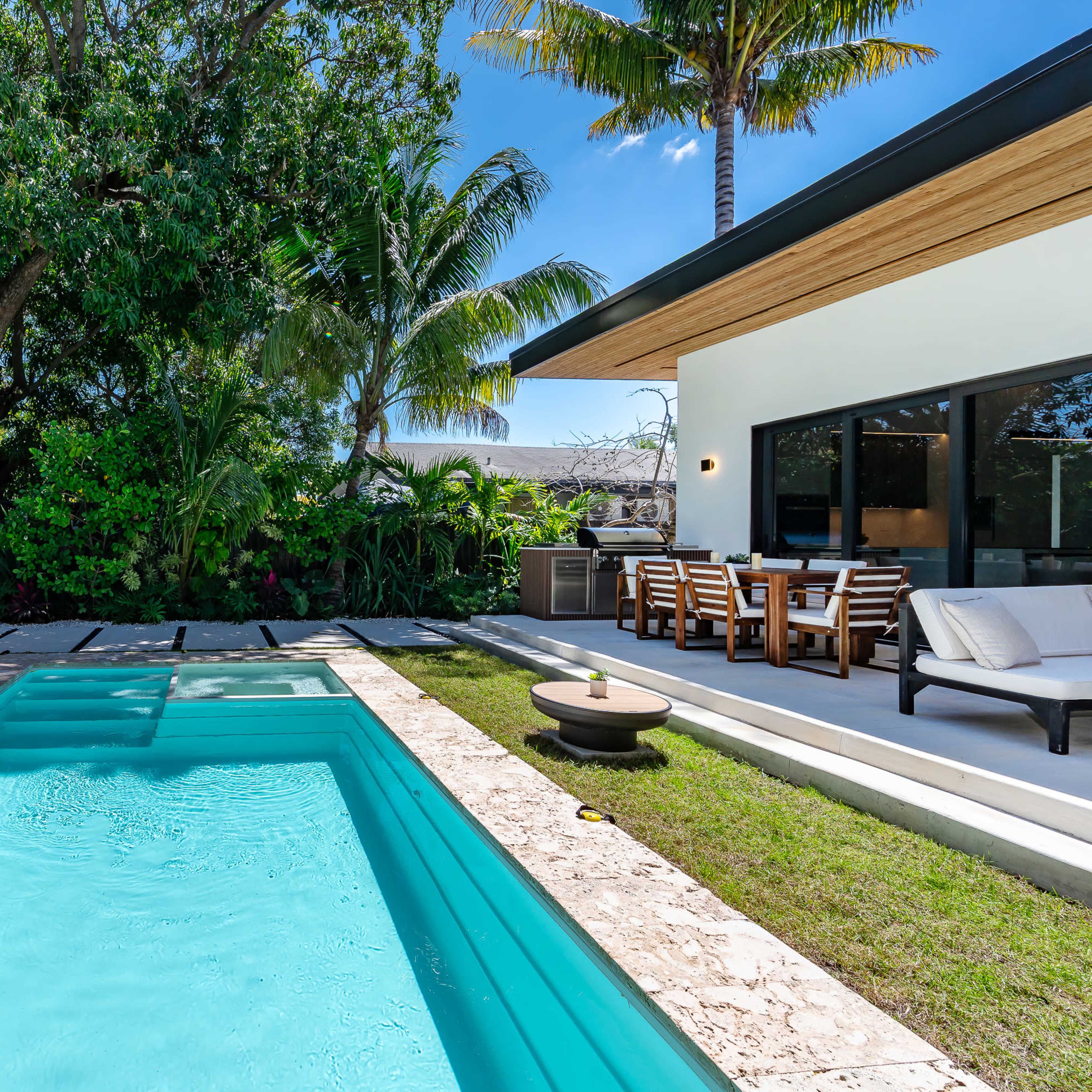 Modern Tropical Retreat with Pool and Guest House Image in Miami, Miami, FL