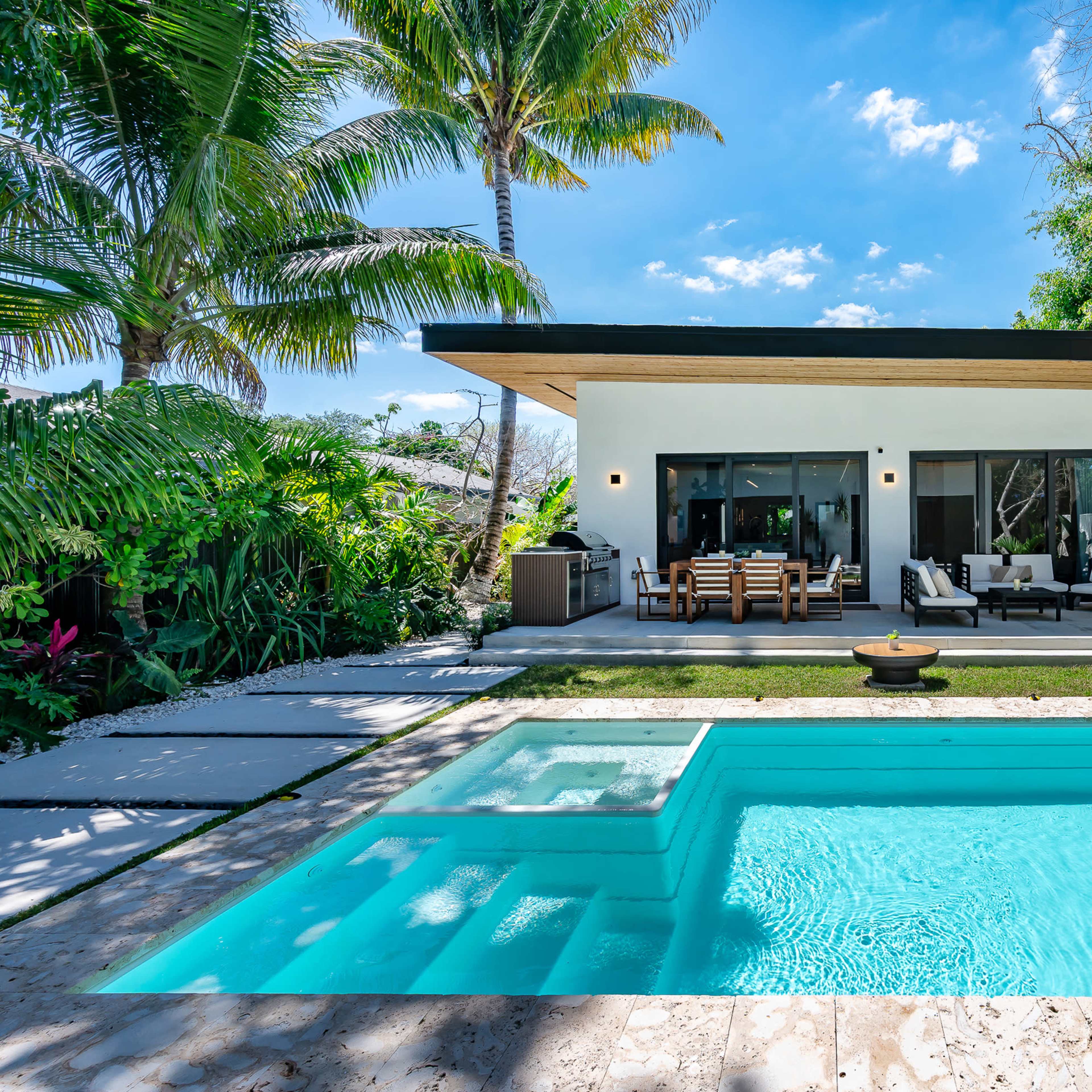 Modern Tropical Retreat with Pool and Guest House Image in Miami, Miami, FL