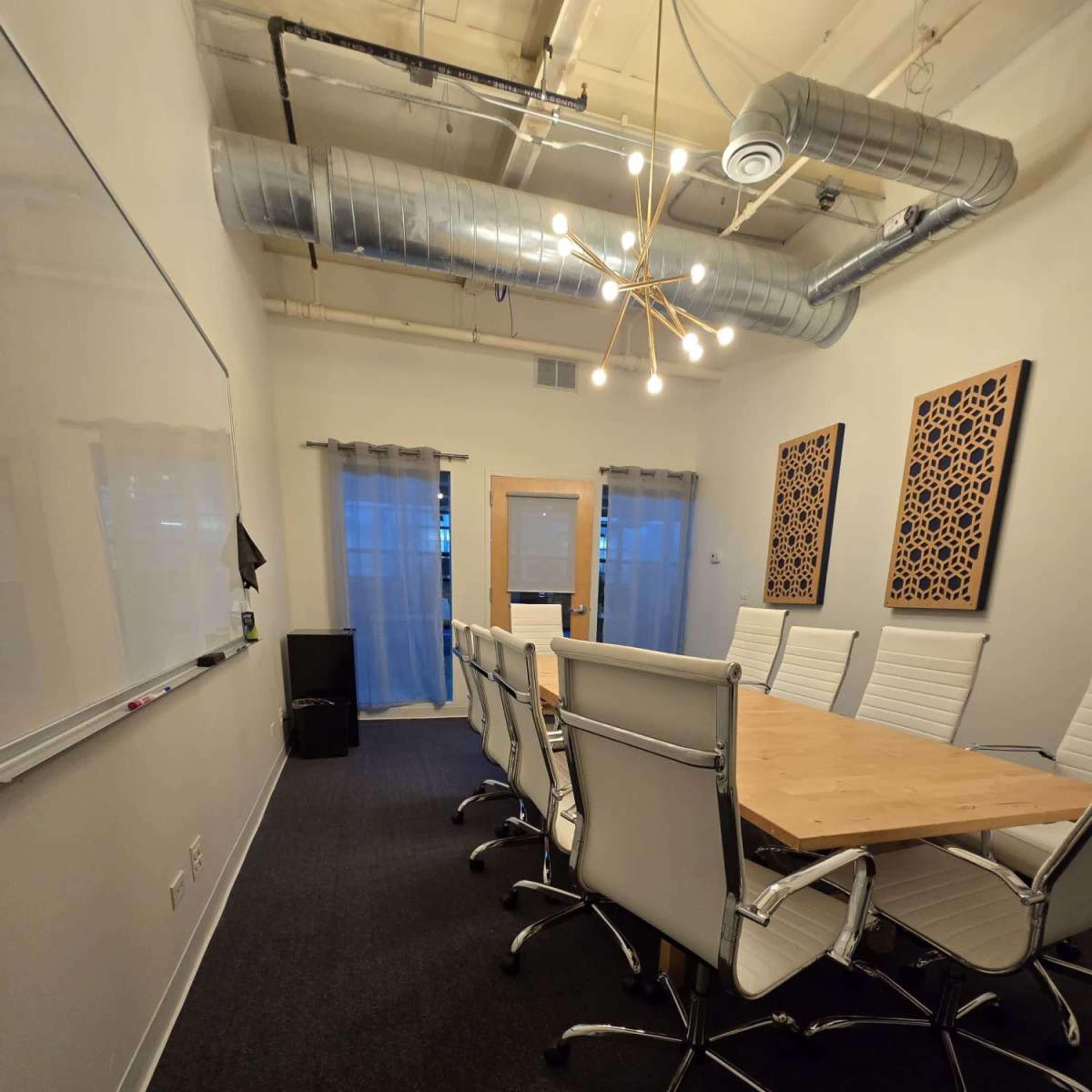 Conference room in co-working space in the heart of Ravenswood. Image in Ravenswood, Chicago, IL