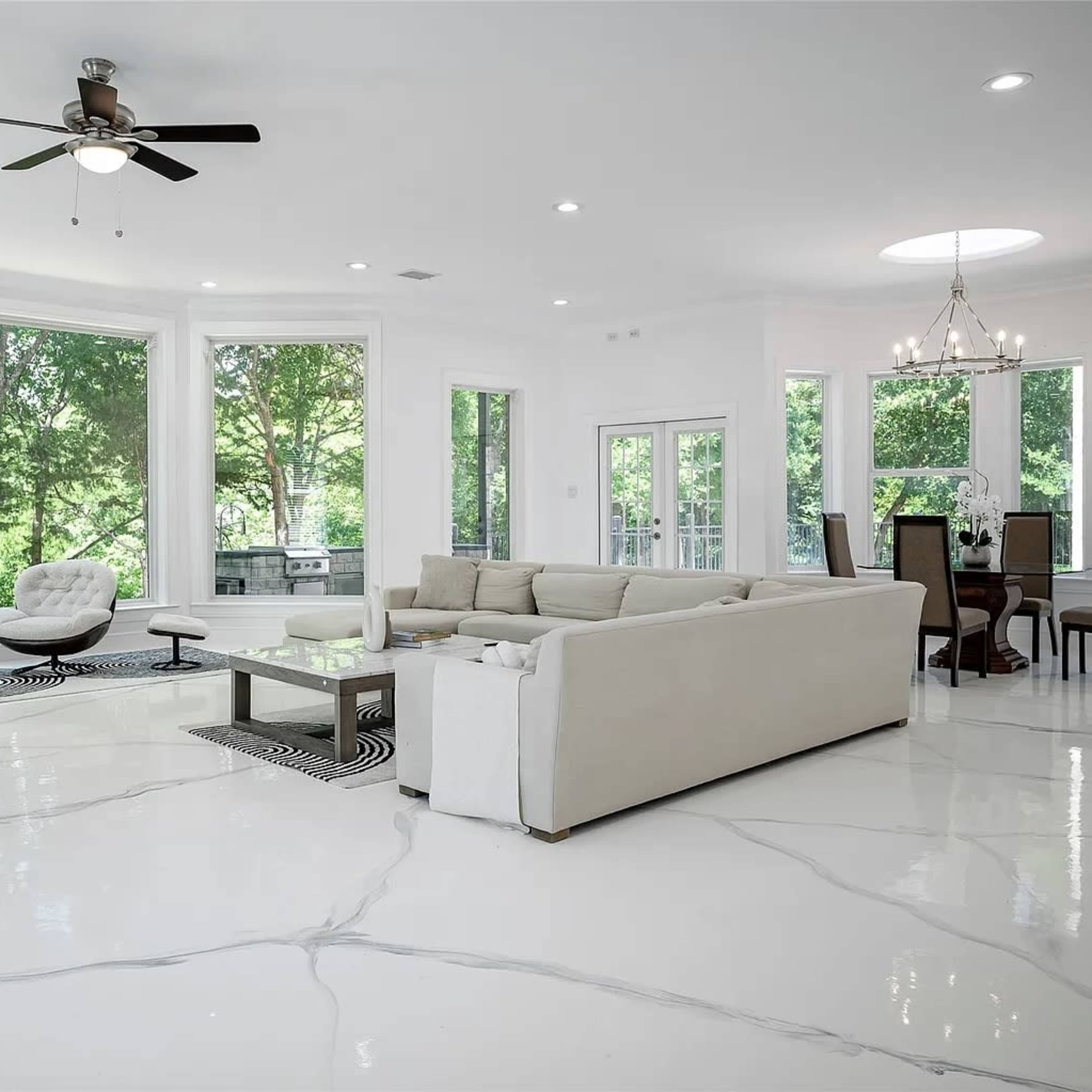 Modern Kitchen + Dining Space in Dallas Mansion Image in Cedar Hill, Cedar Hill, TX