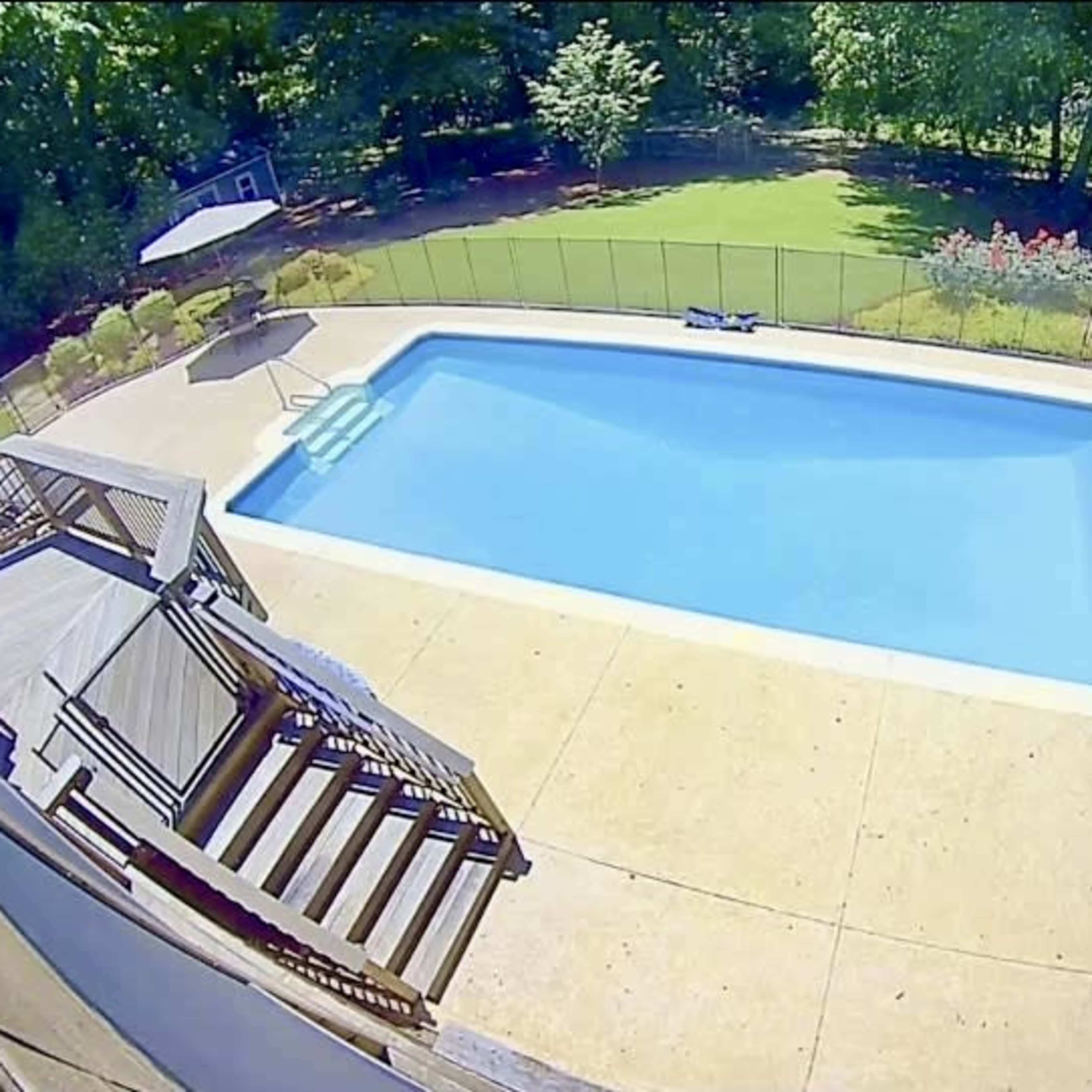 Exquisite Private Pool and Back Yard Oasis Image in Berkeley Lake, Duluth, GA