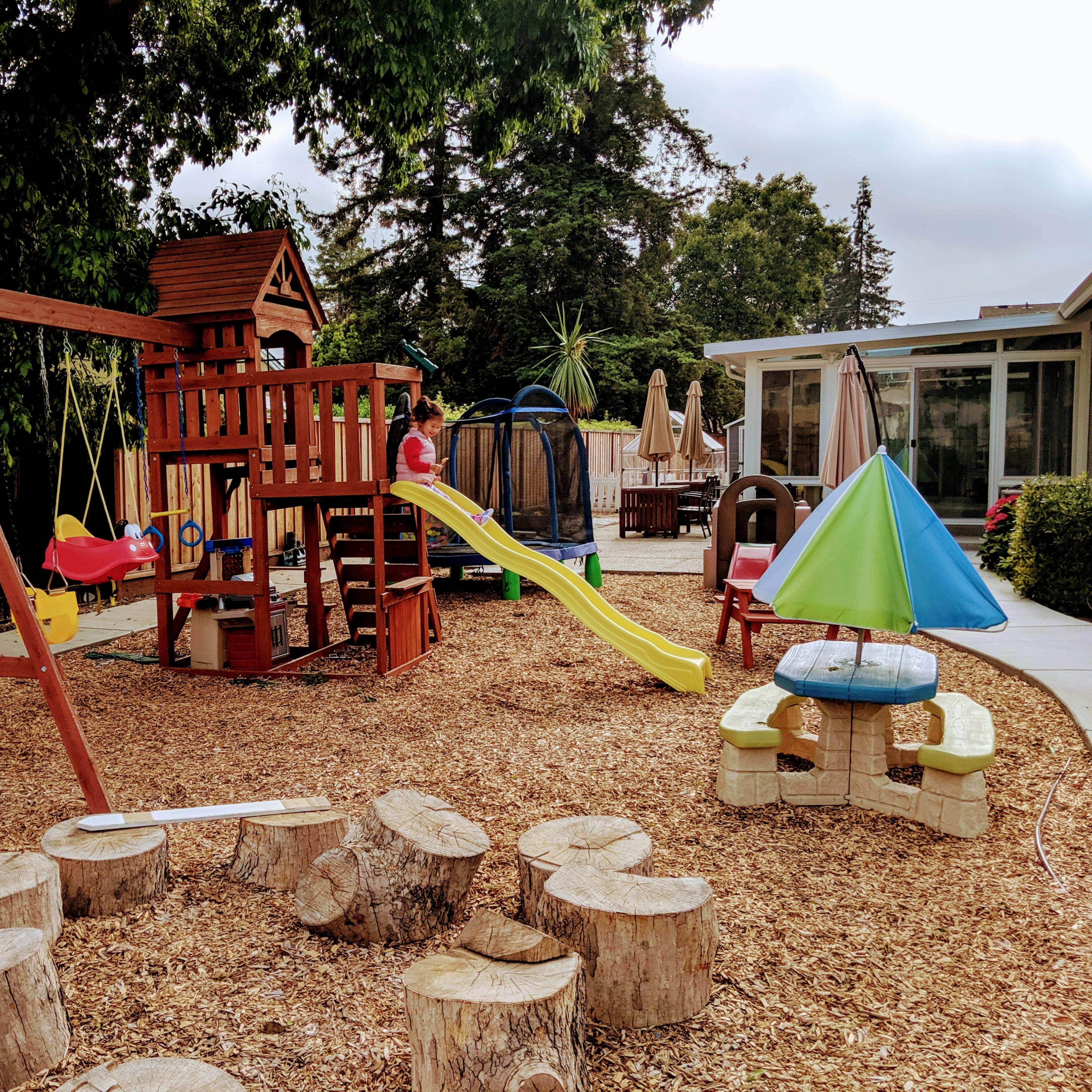 Outdoor Playground with Sunroom for Birthday parties and Baby showers Image in Central San Jose, San Jose, CA