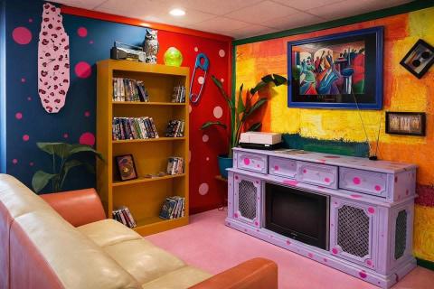Bomb Studios | Colorful 80s/90s Retro Living Room Set w/ Vintage TV ...