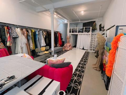 Chic and Modern Contemporary Fashion Studio Space with White Runway ...