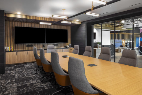 Stylish, modern boardroom with integrated AV capabilities, Austin, TX ...