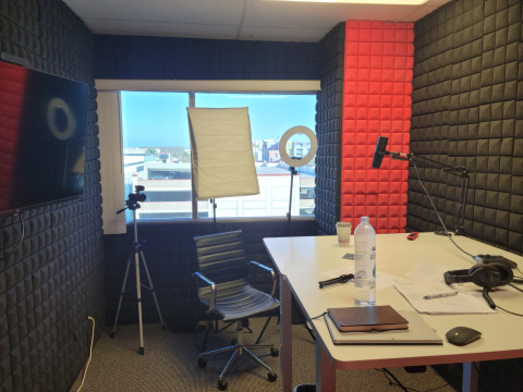 Podcast room with wall to wall acoustic panels., downey, CA | Off-Site ...