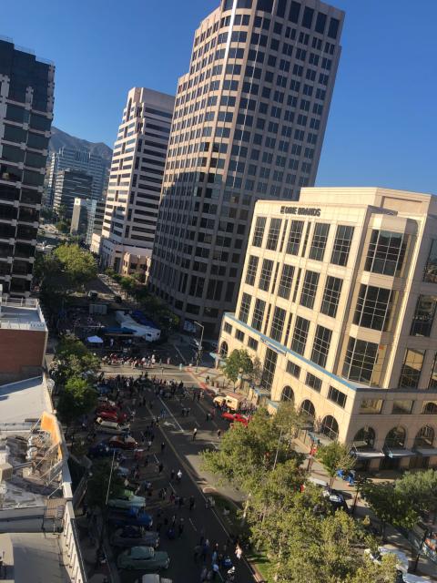 Rooftop of downtown of Glendale with skyscrapers view, Glendale, CA ...