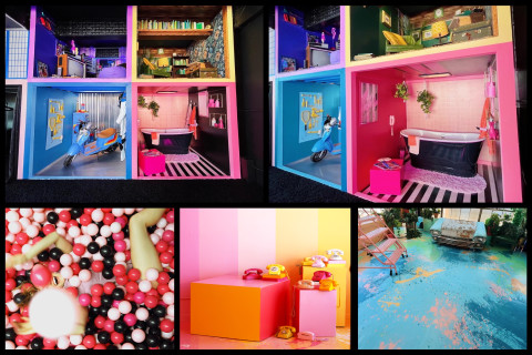 Retro Doll House • Ball Pit • Geometric Creative Loft! The Boxie Studio ...