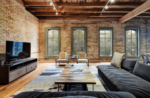 Lodgewell | Historic Downtown Loft | Exposed Brick Walls | Industrial ...