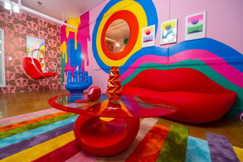 Colorful Downtown RETRO Room with POP Art Furniture, Los Angeles, CA ...