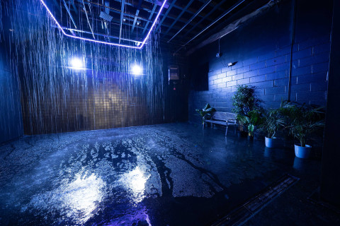 The famous Rain room features several different rain options and pre ...