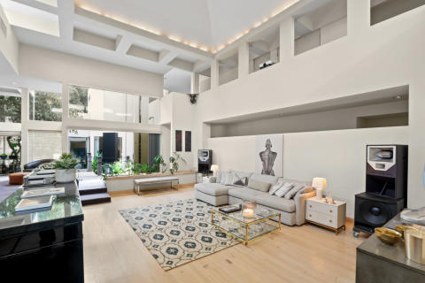 Illustration of Townhouses With Extremely High Ceilings