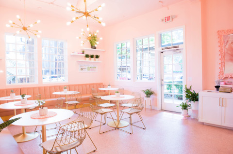 Pink Cafe station  Pink cafe, Pink, Room makeover inspiration