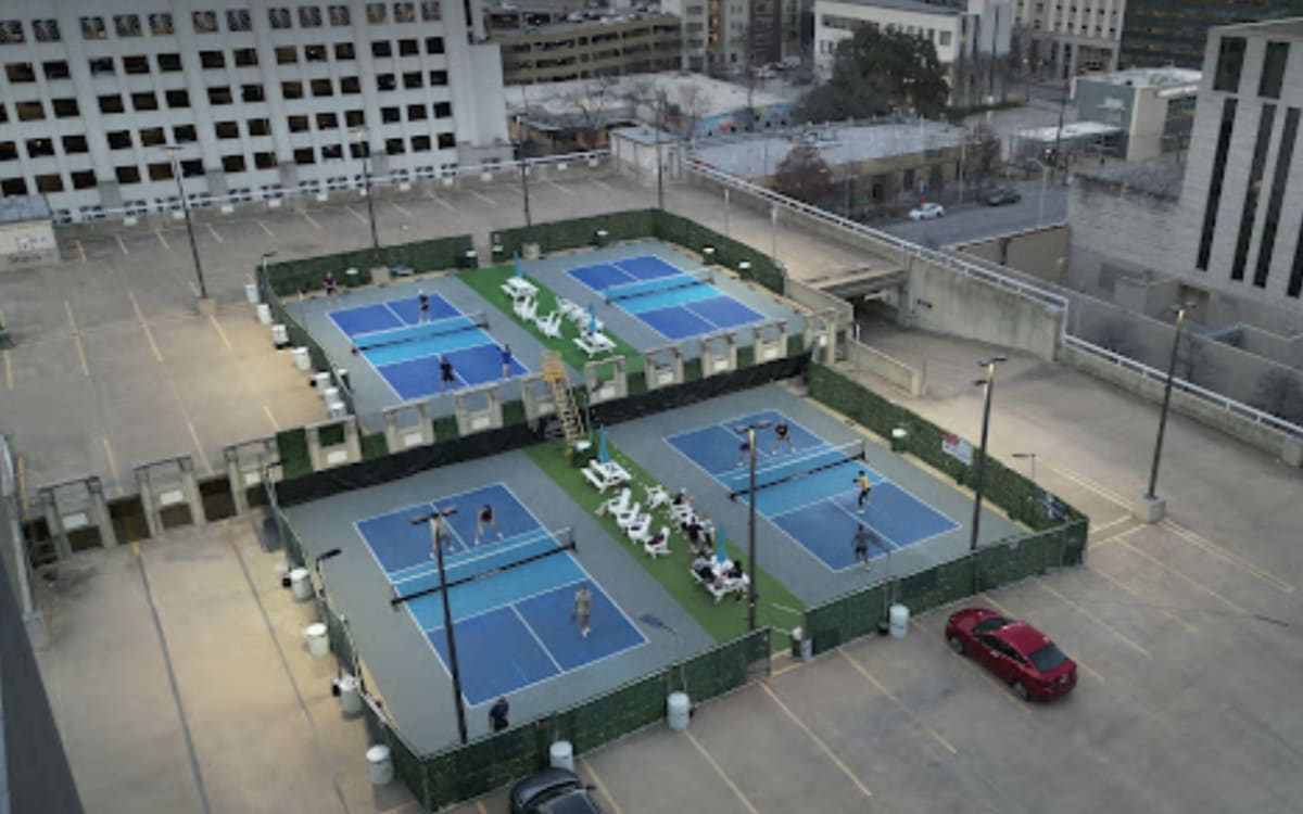 Downtown Rooftop Pickleball Courts Austin TX Event Peerspace