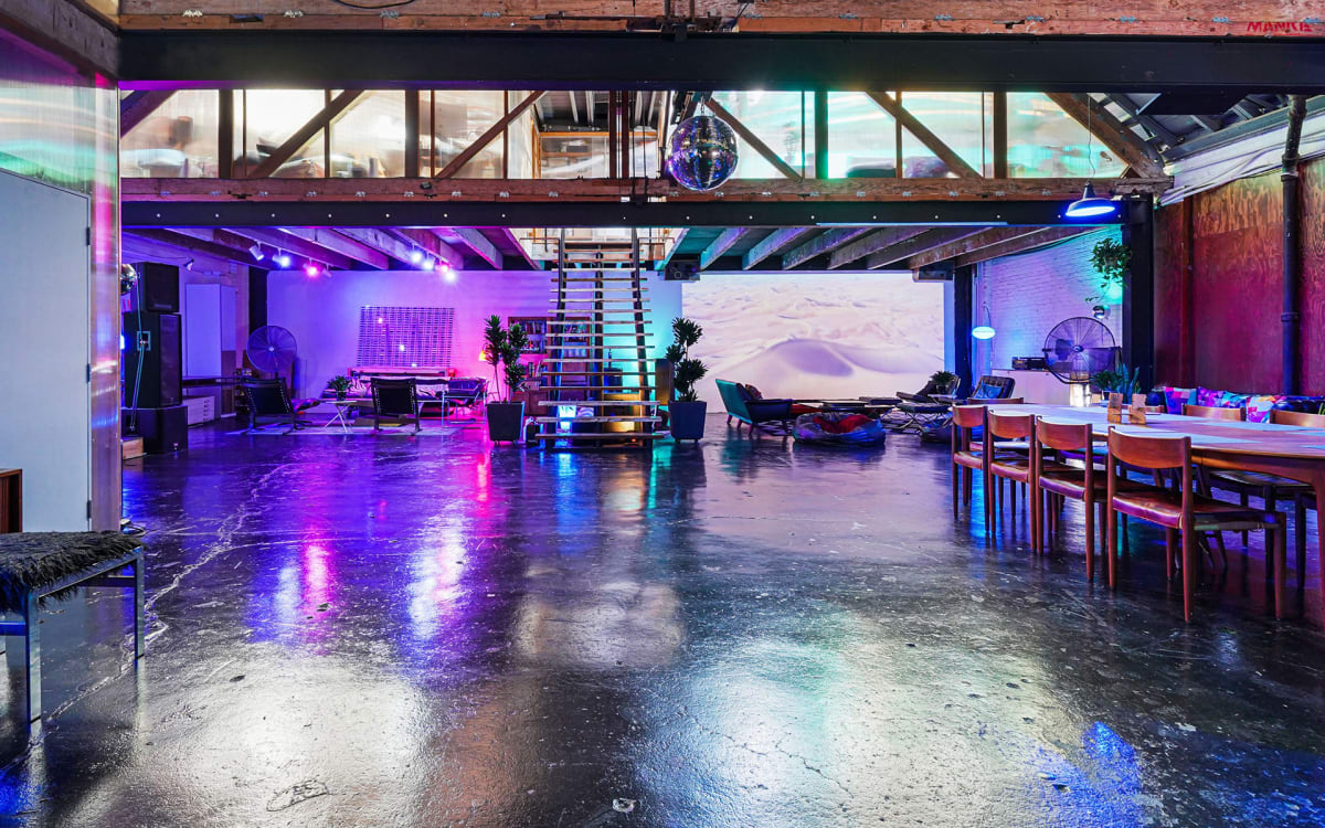 Warehouse painted spot dress store