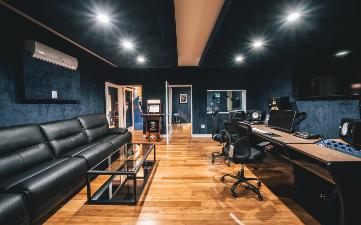 Recording Studio With Arcade Room