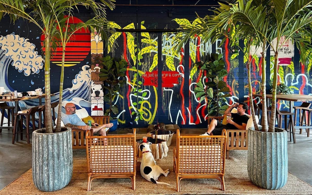 Palm Tree Lounge at the Canteen just outside of Uptown, Charlotte, NC Event Peerspace