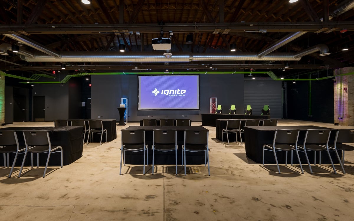 Ignite Gaming Lounge Urban Industrial Event Space & Game Lounge