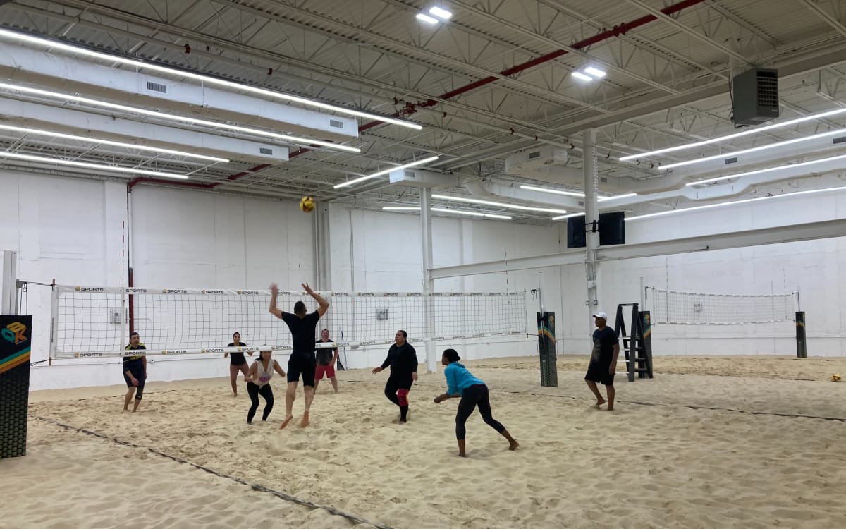 QBK Sports Indoor Beach Volleyball bar and lounge unique film and photo studio space, Long