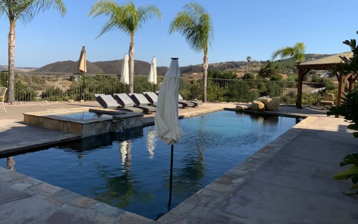 Stunning Outdoor Oasis With Beautiful View Pool Rental, Murrieta, CA