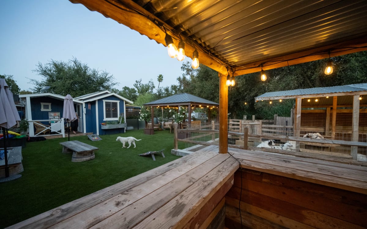 Rural Goat Farm with Yoga Area, Garden, Old Farm Equipment, with a