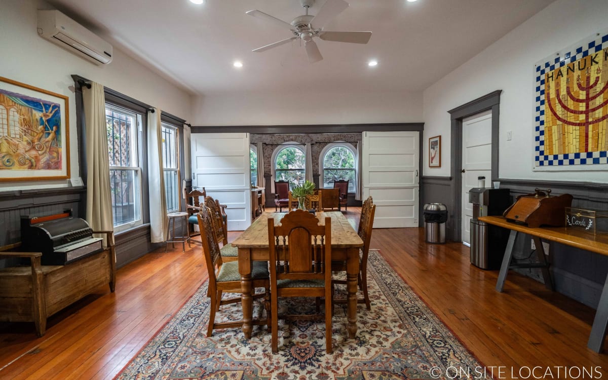 Meeting room inside Los Angeles' oldest synagogue, Downtown., Los