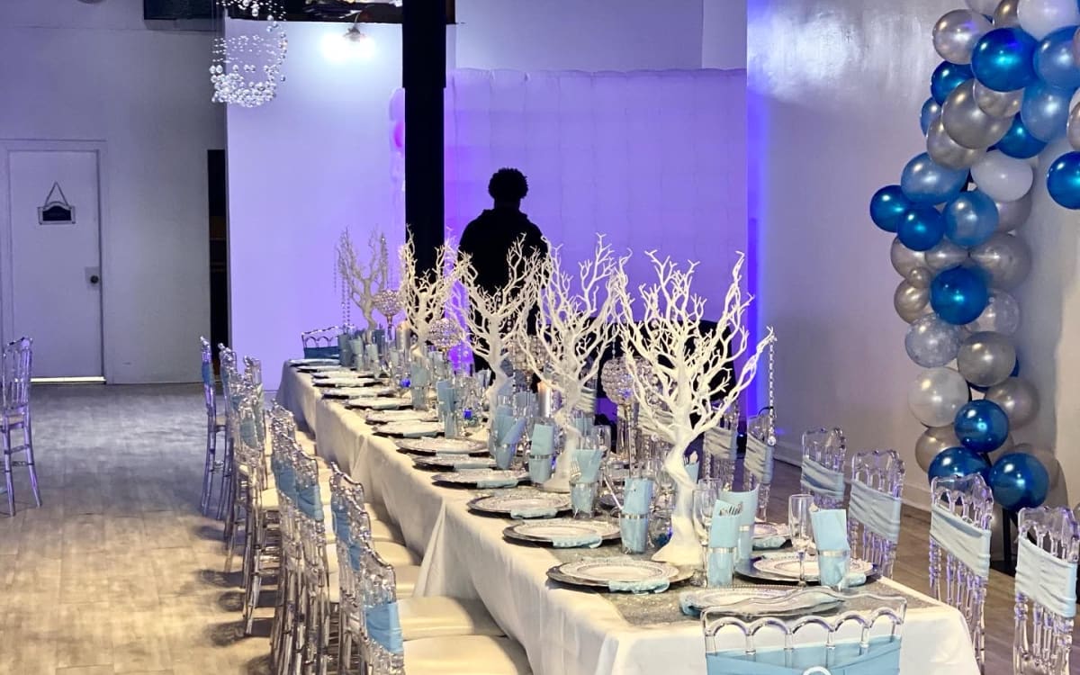 Winter Wonderland Sweet 16 Decorations