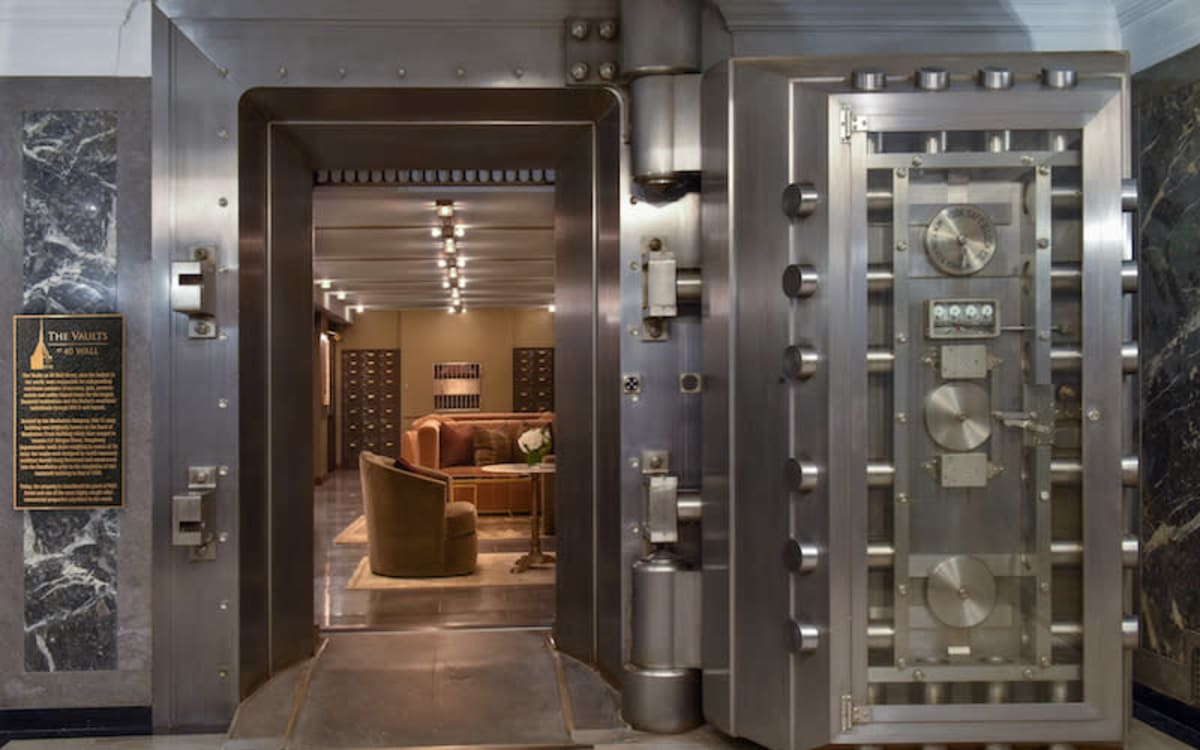 Vintage Bank Vaults Amenity Space with Meeting Room & Lounge, New York