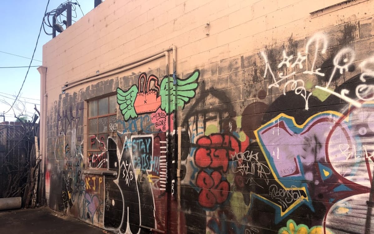 City Alleyway with Copyright-Free Graffiti, Los Angeles, CA ...