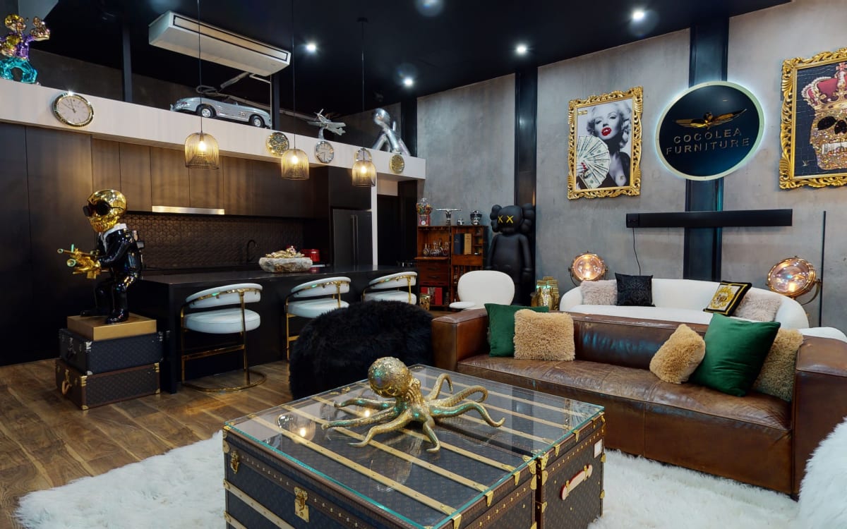 Loft style gallery with cool art and furniture, Port Melbourne