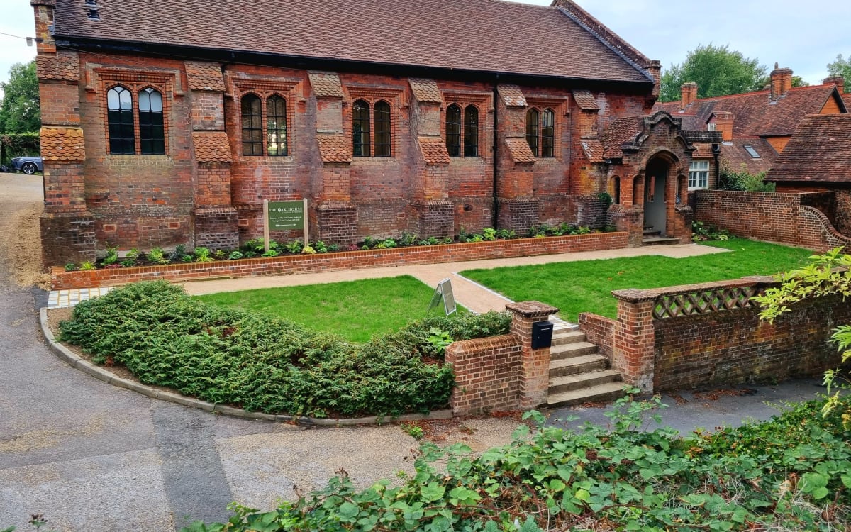 Historic converted church hall within the grounds of a national park