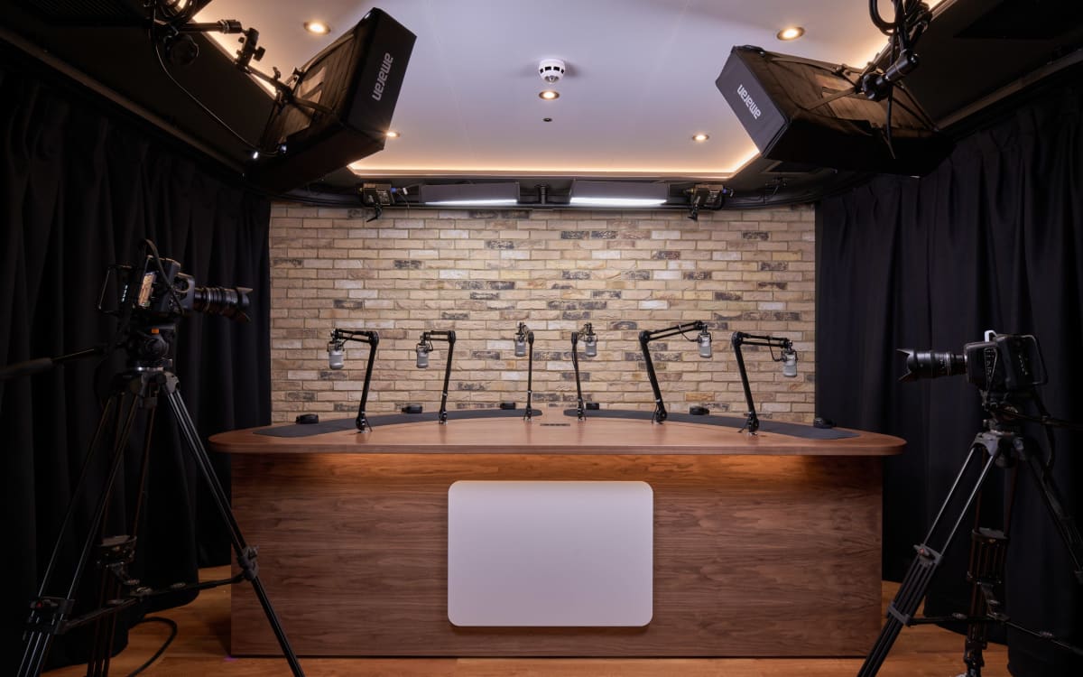 Stateoftheart Podcast Studio with Sleek, Highend Furnishings and Topnotch Professional