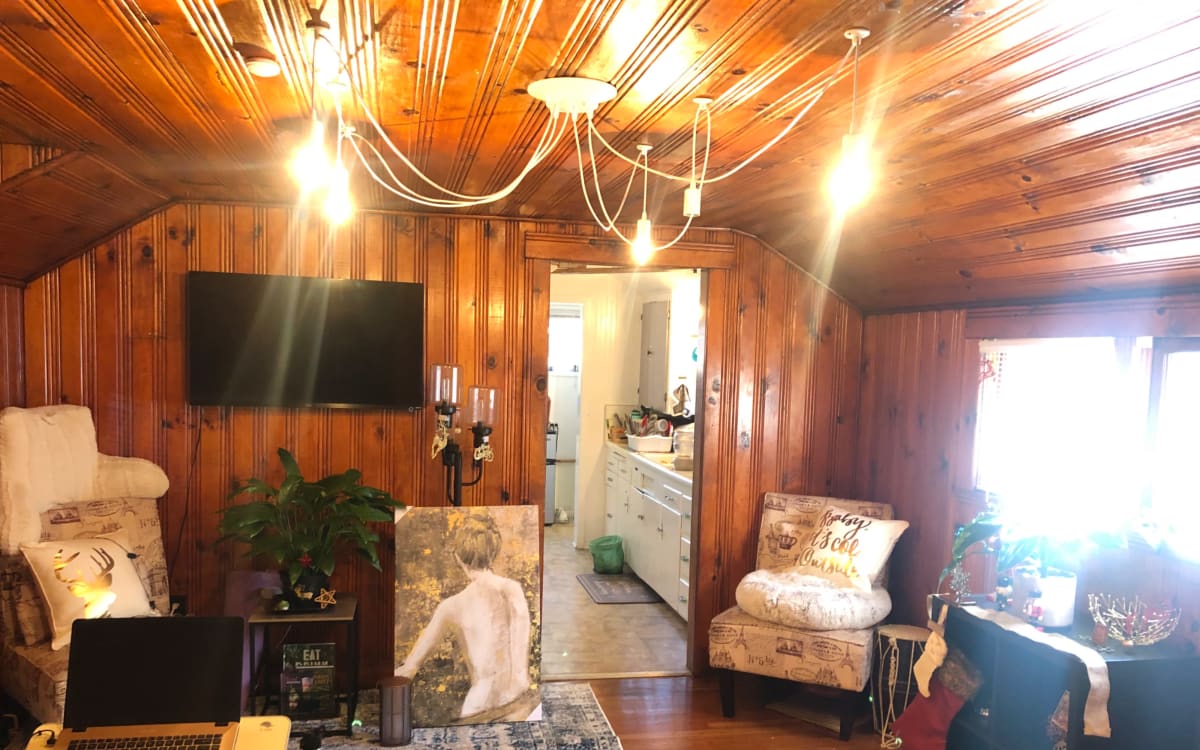 1930s natural wood bungalow style house, Grass Valley, CA Production