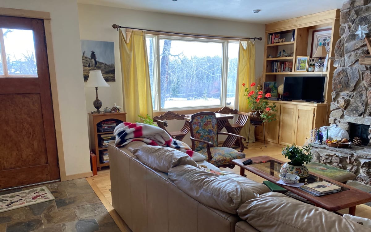 Country Rural Cabin on an Acre With a Creek Huge Stone Fireplace