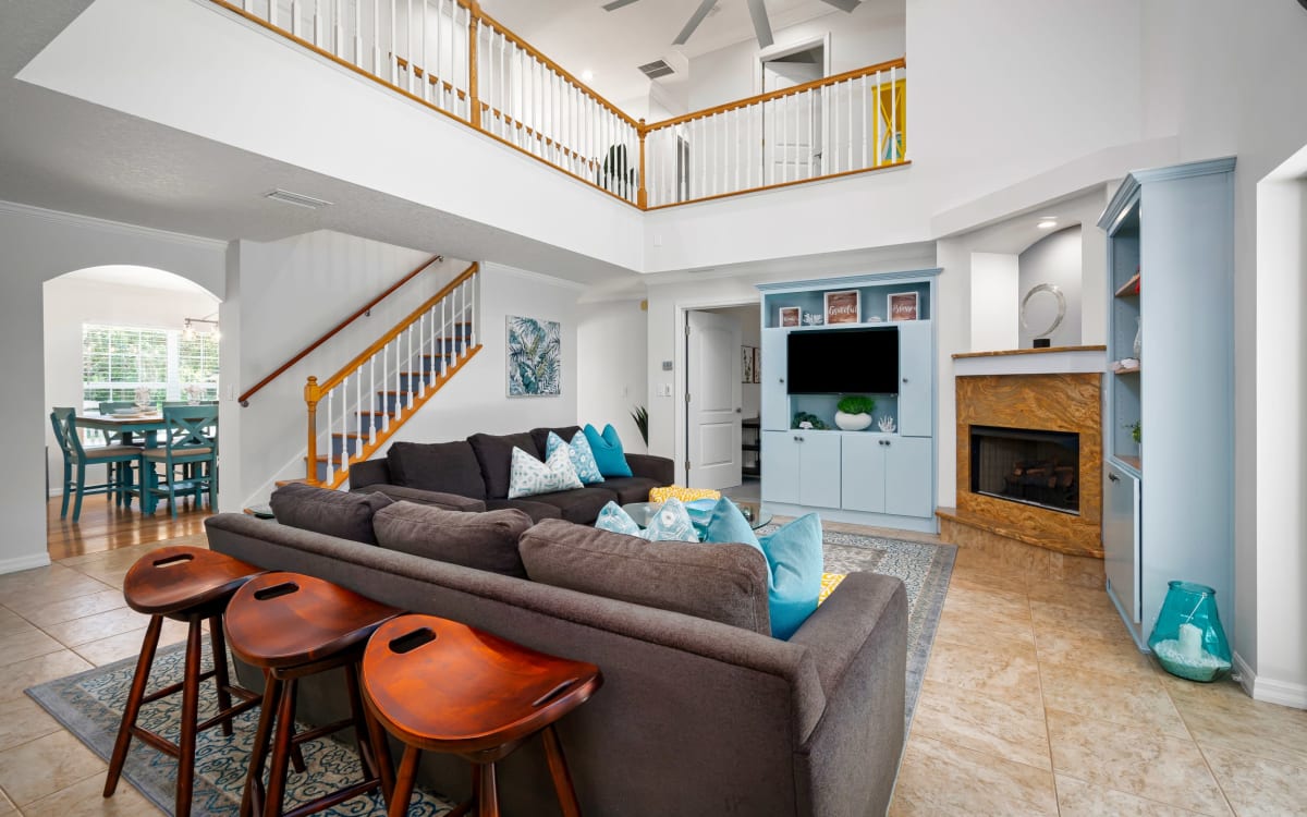 Luxury home with large, fenced backyard. 1200 sq ft patio w/ seating ...