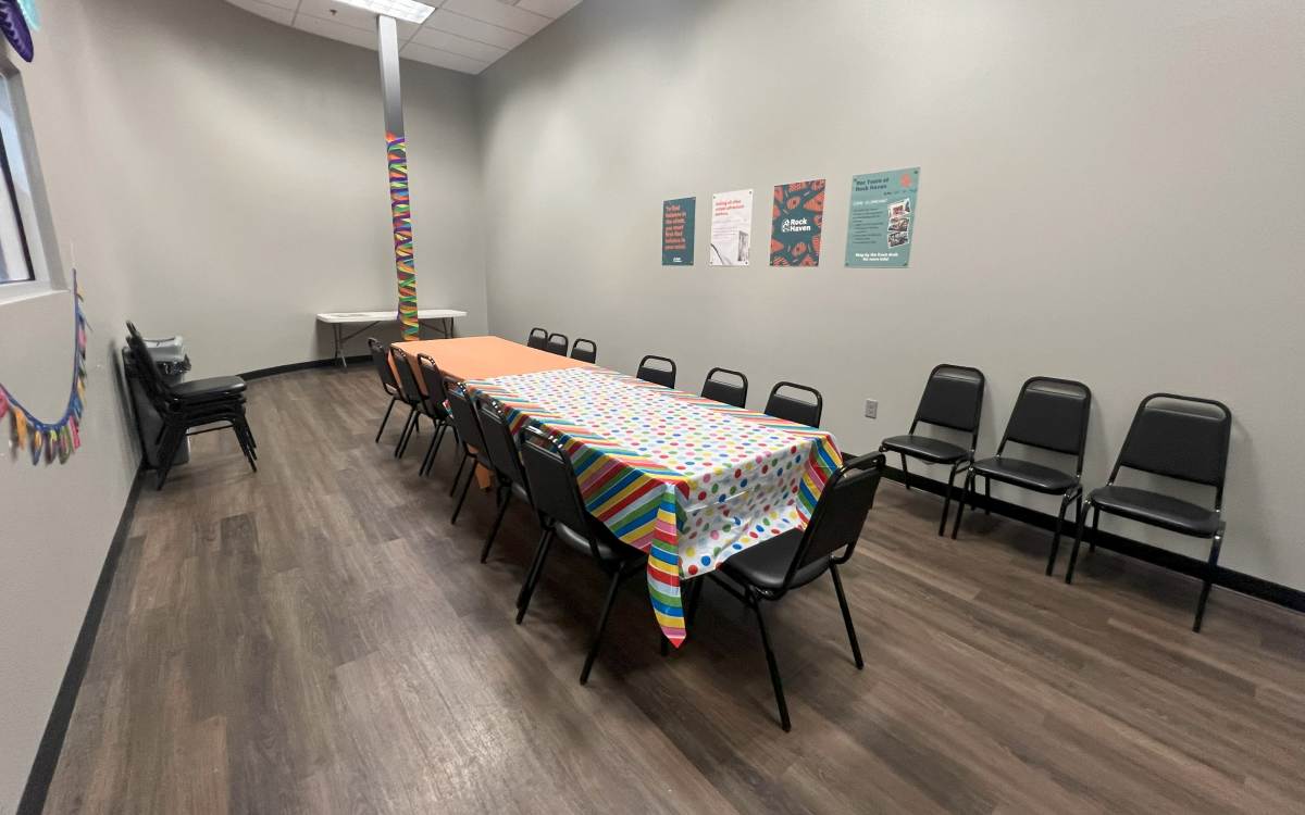 Yoga Studio and Dance Space with locally sourced artistic mural and fulllength mirrors in